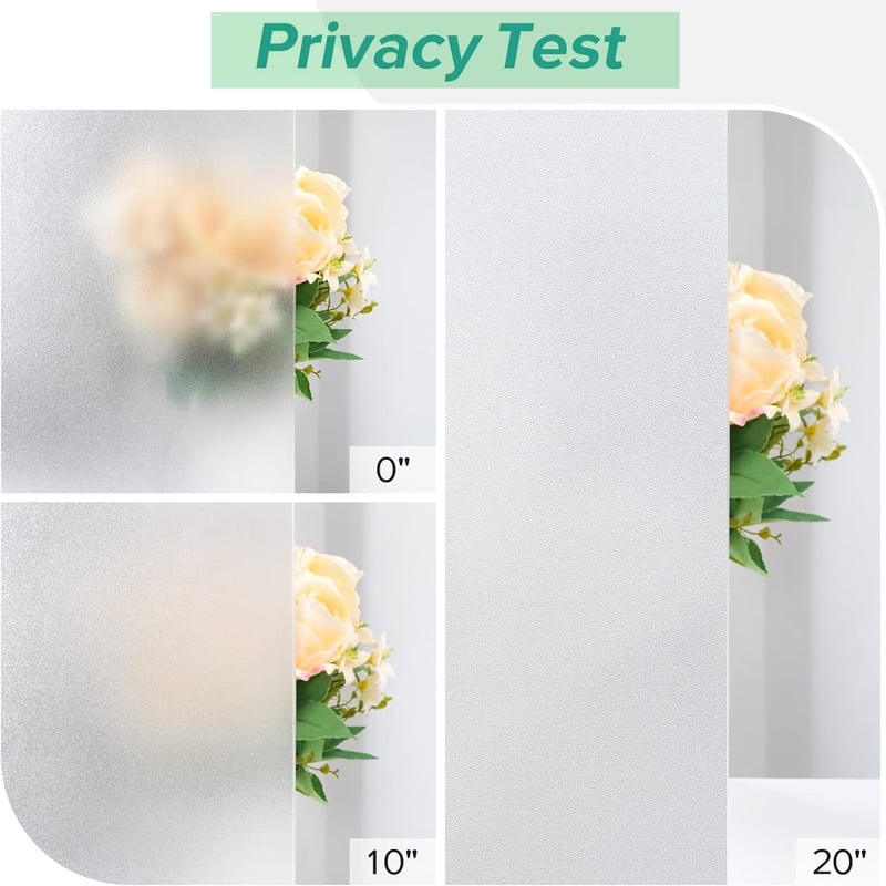 Fyuein Mattfehér Ablakfólia Öntapadós Privát Üvegfólia 100x200cm