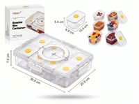 Tăviță pentru gustări FZDSY cu 8 compartimente și capace individuale - Tavă de servire etanșă pentru gustări, sosuri, fructe, grătar, picnic și călătorii - Fără BPA, transparentă 2