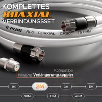 G-PLUG RG6 koaxiális kábel csatlakozó szett 2m - műholdas és antennakábel hosszabbító 2