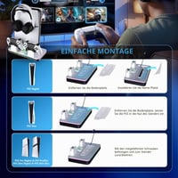 G-STORY PS5 Pro/Slim stojan na stenu s ventilátorom a nabíjacou stanicou na ovládače pre konzoly PlayStation 5 Disc a Digital (PS5 Fan Station1) 4