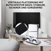 G-STORY PS5 Pro/Slim stojan na stenu s ventilátorom a nabíjacou stanicou na ovládače pre konzoly PlayStation 5 Disc a Digital (PS5 Fan Station1) 7