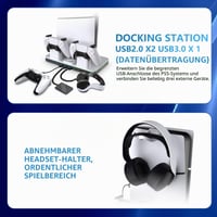 G-STORY PS5 Pro/Slim stojan na stenu s ventilátorom a nabíjacou stanicou na ovládače pre konzoly PlayStation 5 Disc a Digital (PS5 Fan Station1) 5