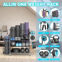 G TALECO GEAR Súlyzóállvány 204 kg Terhelhetőséggel, Állítható Súlylemez Tartó 6