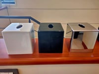 G.V.R. Krómozott Kocka Szövetdoboz Újrahasznosítható ABS Otthonhoz Hotelhez 5