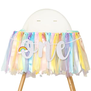 G2PLUS Šareni Banner za Stolac 1. Rođendan Djevojčica Dječak Dekoracija za Baby Shower