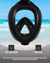 Mască de snorkeling full-face pentru adulți G2RISE cu suport detașabil pentru cameră, pentru snorkeling și scufundări sigure cu sistem anti-CO2 5