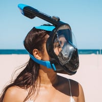 Set mască de snorkeling full-face G2RISE cu suport detașabil pentru snorkel, anti-aburire, pliabilă, pentru adulți și copii 2