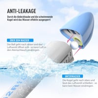 G2RISE Teljes Arcú Snorkel Maszk Összecsukható CO2 Biztos Kamera Pozícióval - S/M, White Blue 6