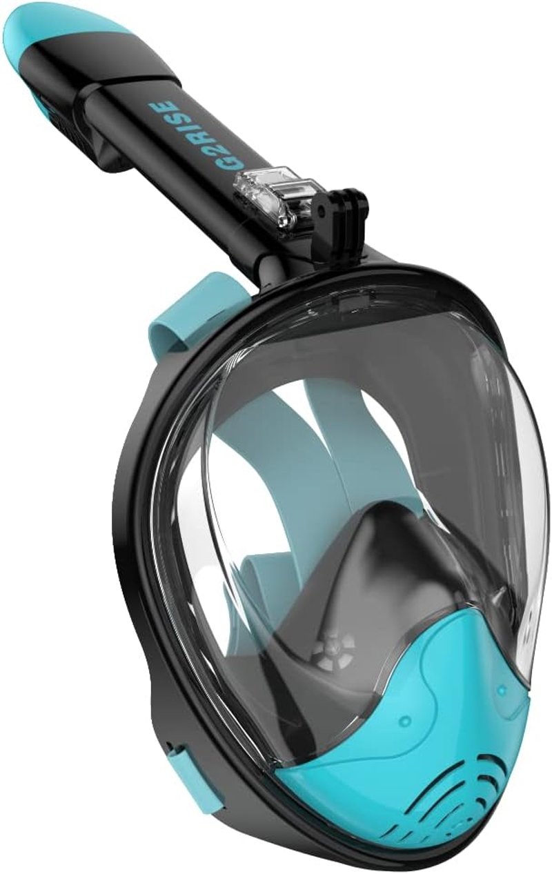 G2RISE Teljes Arcú Snorkel Maszk Összecsukható CO2 Biztos Kamera Pozícióval