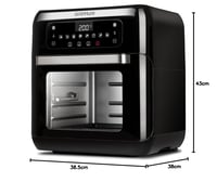 Teplovzdušná fritéza G3 Ferrari G10136 Friggisano 2.0, 11 l, 1500 W, 9 — poškodenie vzniknuté pri preprave, odreniny, škrabance na boku, prasklina (stav: pozri 2. obrázok) 10