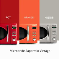 Cuptor cu microunde combinat retro G3 Ferrari G10155 Sapormio — Se observă o lovitură/îndoitură pronunțată pe partea dreaptă (stare: vezi imaginea a 2-a) 4