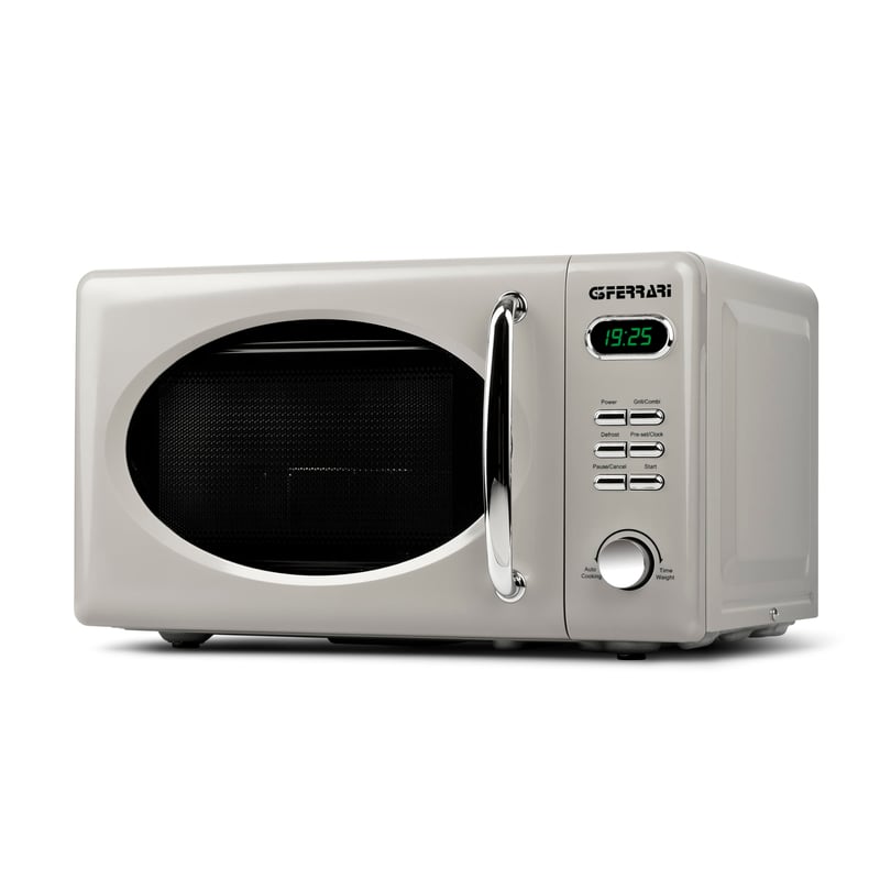 Cuptor cu microunde combinat retro G3 Ferrari G10155 Sapormio — Se observă o lovitură/îndoitură pronunțată pe partea dreaptă (stare: vezi imaginea a 2-a)