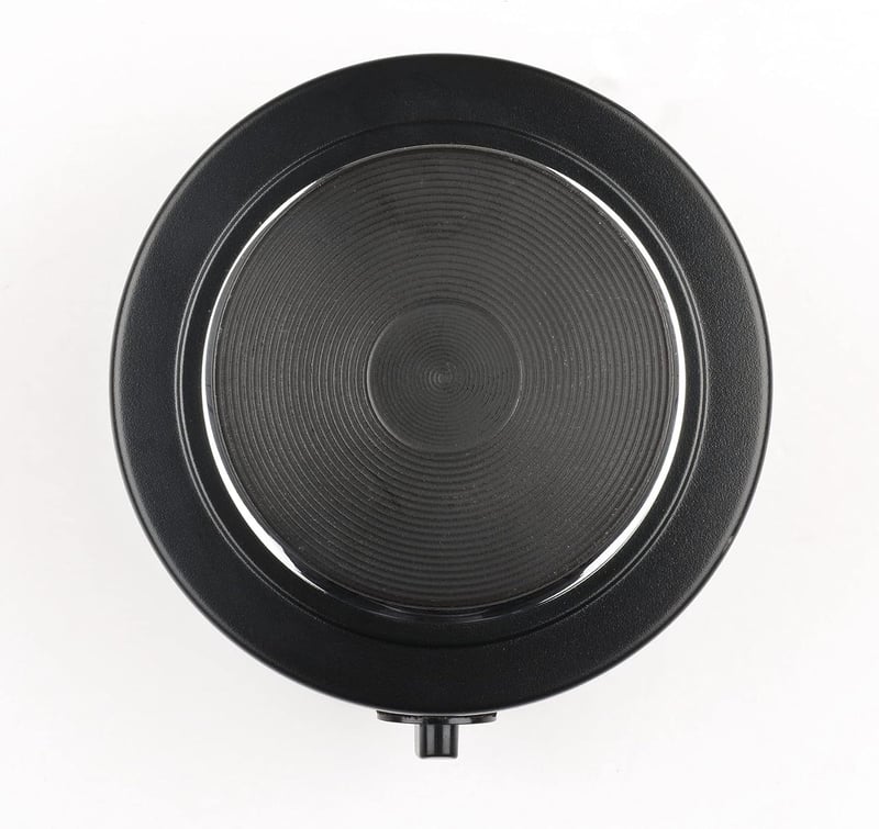 G3 Ferrari G10157 Portable Electric Hob 500W Temperature Control Cast Iron Plate 11cm Power Indicator Ideal for Camping Red