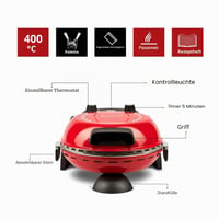 G3 Ferrari G1017702 Pizza Delizia Anniversary pec na pizzu - 1200 W, 400 °C, limitovaná jubilejná edícia, pizza hotová za 3 – 5 minút, vrátane knihy receptov 2