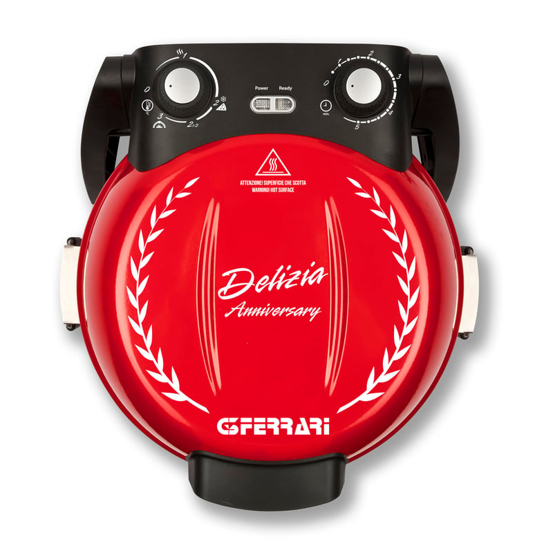G3 Ferrari G1017702 Pizza Delizia Anniversary pec na pizzu - 1200 W, 400 °C, limitovaná jubilejná edícia, pizza hotová za 3 – 5 minút, vrátane knihy receptov