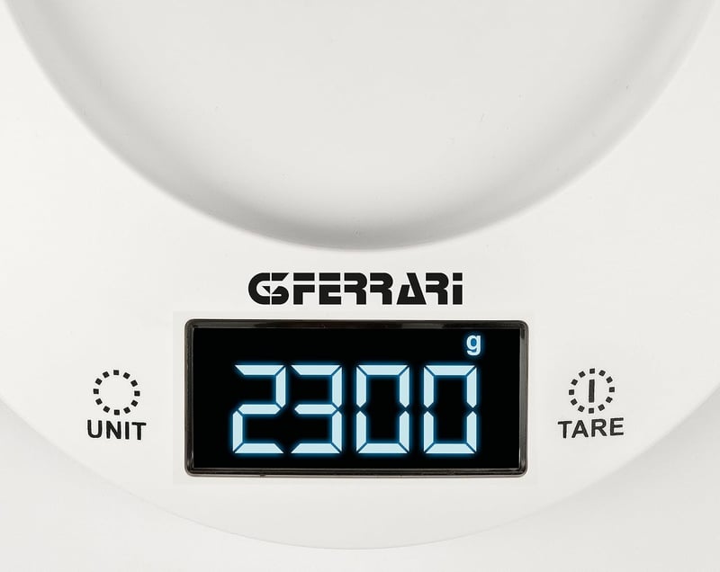G3 Ferrari Winny digitális konyhai mérleg 5 kg fehér precíziós