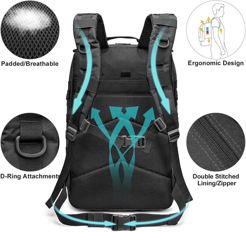 G4Free 40L Katonai Taktikai Hátizsák Molle Assault Pack Outdoor Túrázás