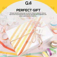 G4GADGET 10x Szivárvány Washi Dekoratív Ragasztó Szalag Szett 5