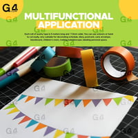 G4GADGET 10x Szivárvány Washi Dekoratív Ragasztó Szalag Szett 7