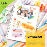 G4GADGET 10x Szivárvány Washi Dekoratív Ragasztó Szalag Szett 6