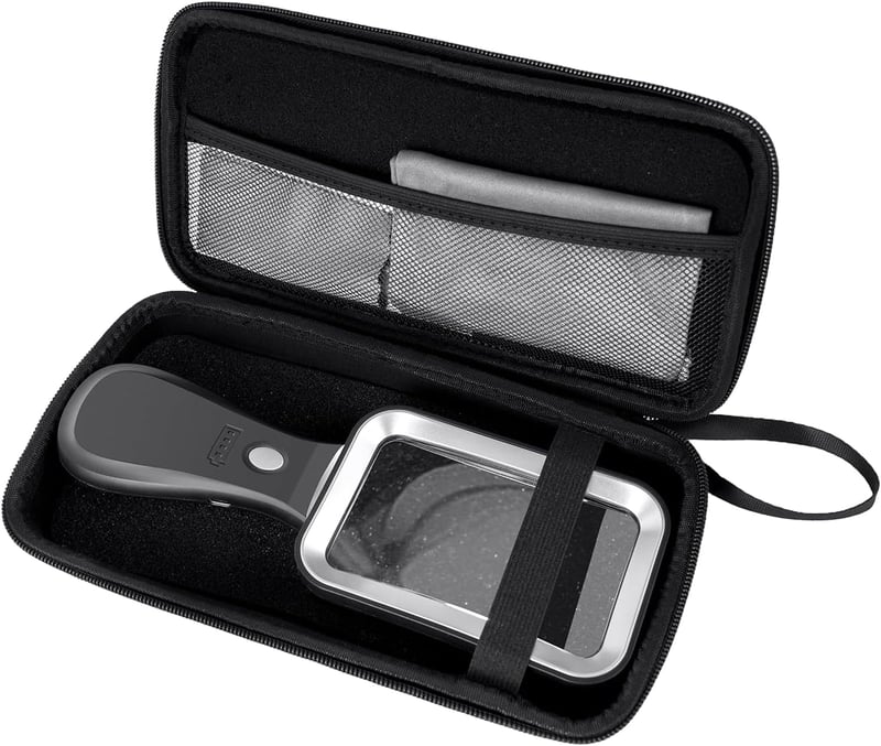 GABORISH 10X nagyítólencse LED világítással, USB töltéses kézi nagyító olvasáshoz