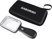GABORISH 10X nagyítólencse LED világítással, USB töltéses kézi nagyító olvasáshoz 1