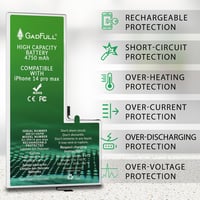 GadFull nagykapacitású csereakkumulátor iPhone 14 Pro Max - javítókészlettel és szerszámkészlettel 6