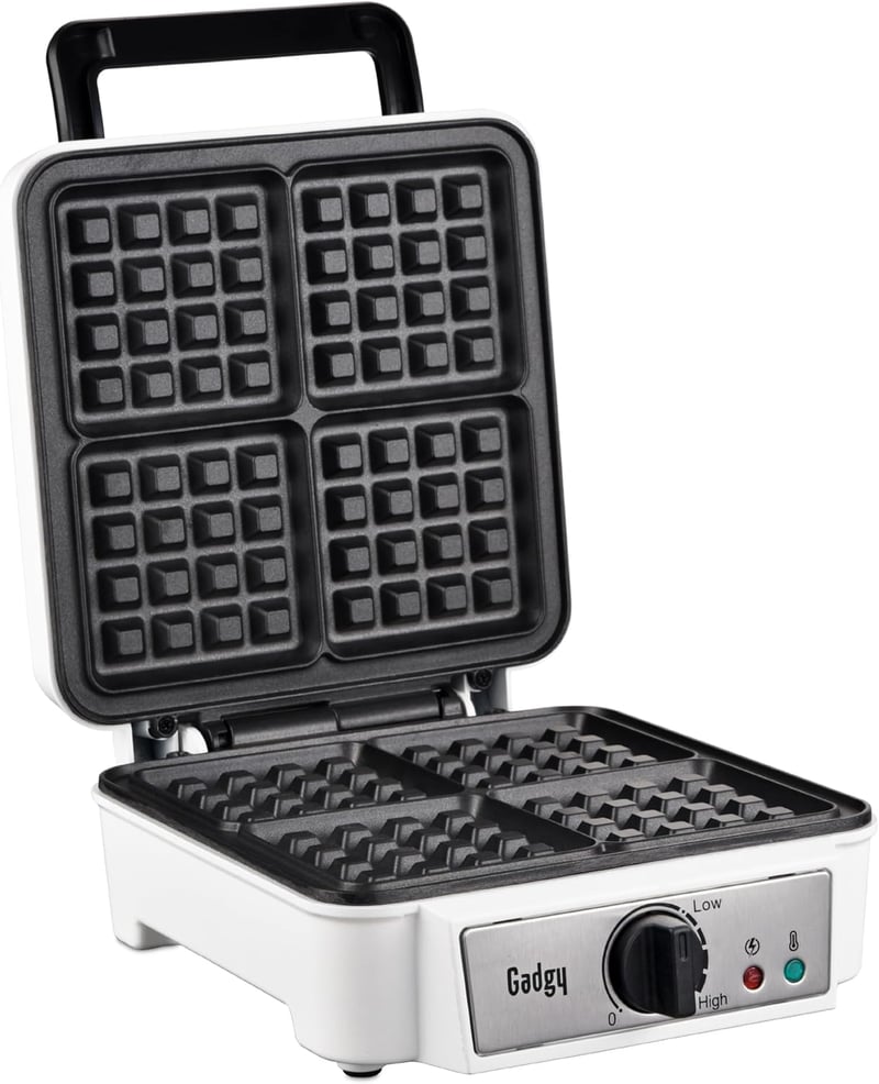 Gadgy Dupla Gofrisütő 1200W Fehér - 4 Gofri Készítésére Alkalmas Kompakt Gép