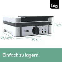 Gadgy Dupla Gofrisütő 1200W Fehér - 4 Gofri Készítésére Alkalmas Kompakt Gép 7