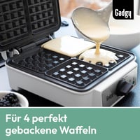 Gadgy Dupla Gofrisütő 1200W Fehér - 4 Gofri Készítésére Alkalmas Kompakt Gép 6