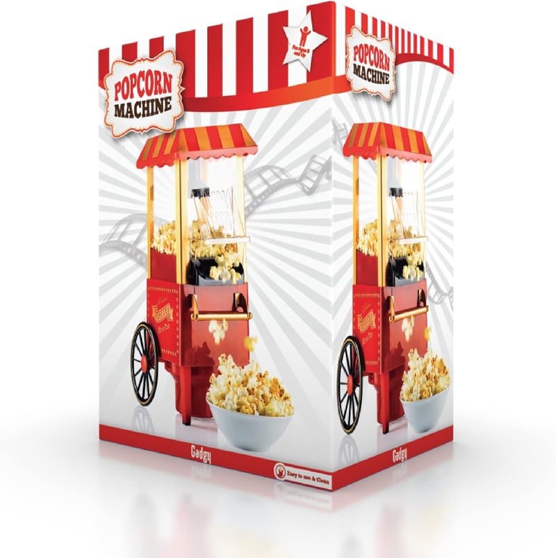 Gadgy Forró Levegős Popcorn Gép - Olajmentes Egészséges Kukoricapattogtatás