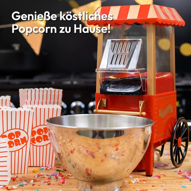 Gadgy Forró Levegős Popcorn Gép - Olajmentes Egészséges Kukoricapattogtatás