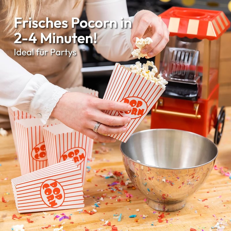 Gadgy Forró Levegős Popcorn Gép - Olajmentes Egészséges Kukoricapattogtatás