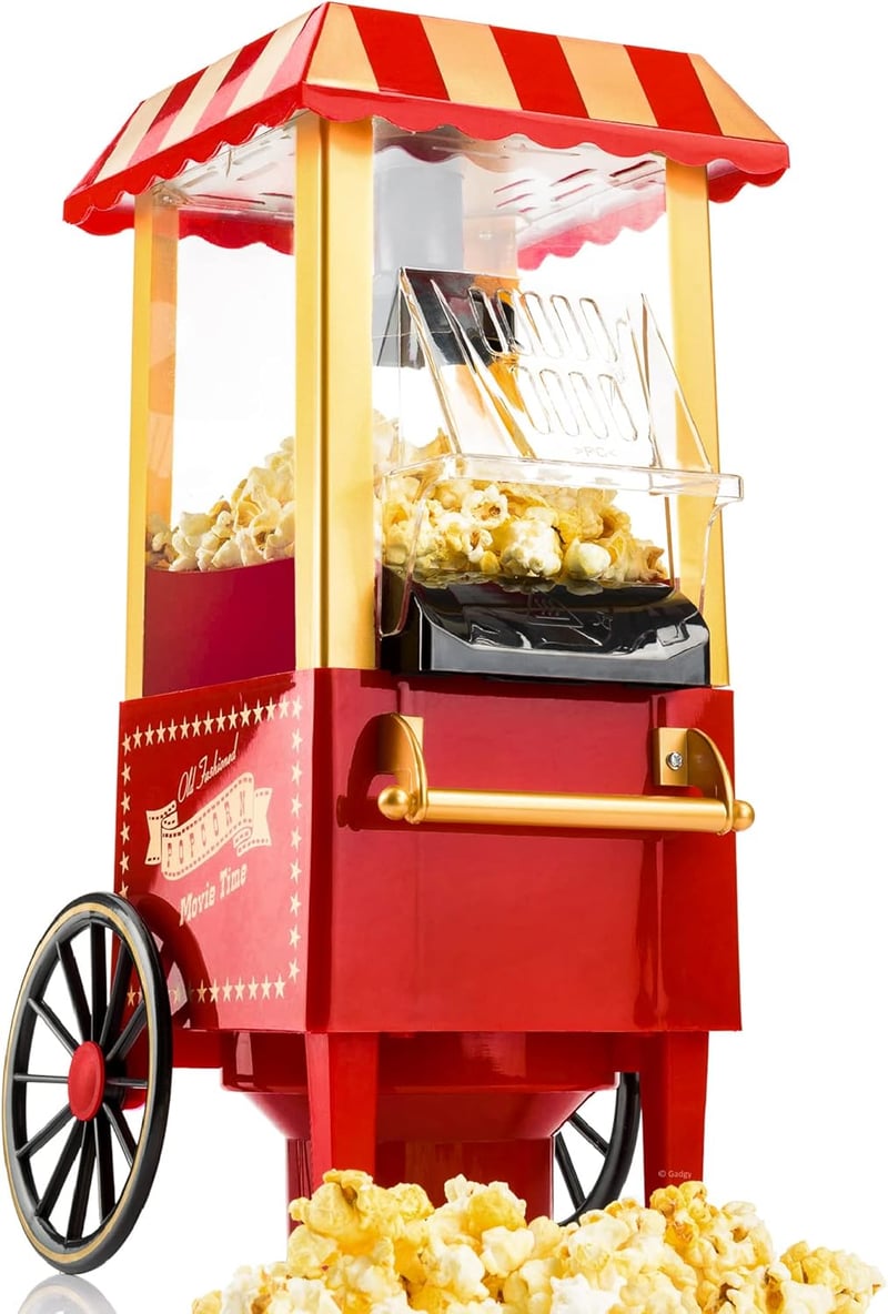 Gadgy Forró Levegős Popcorn Gép - Olajmentes Egészséges Kukoricapattogtatás
