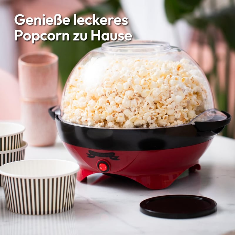 Gadgy Retro Popcorn Maker 5L - 800W Piros Popcornkészítő Tapadásmentes Felülettel