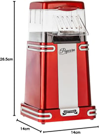 Gadgy Retro Popcornkészítő Gép Forró Levegős Olajmentes Egészséges Snack 10