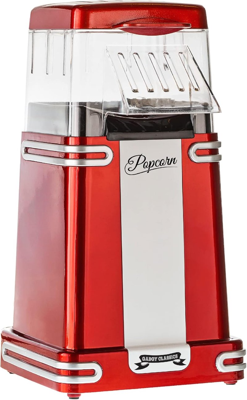 Gadgy Retro Popcornkészítő Gép Forró Levegős Olajmentes Egészséges Snack