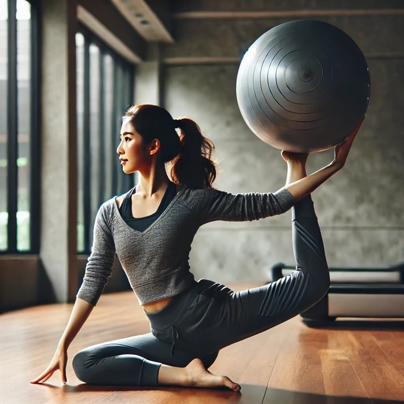 GADIRIA 65cm Pilates Labda Pumpával Jóga Tornához Fitness Rehabilitáció