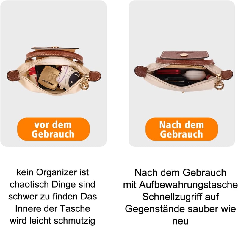 GADITIEK Longchamp táska vállpánt, bőr csereszíj, több zsebbel, mini méret