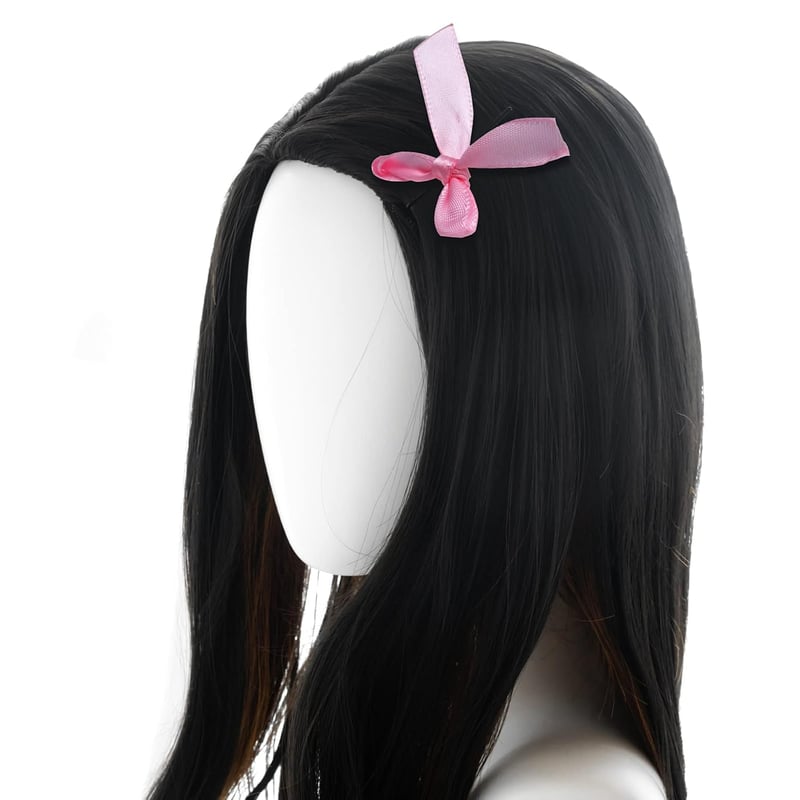 GADKUT Nezuko Kamado Cosplay Paróka - Fekete Narancssárga Ombre Hullám Jelmez