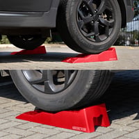 GADLANE klinovi za niveliranje za kamp-kućice i autodomove, set rampi za niveliranje na 3 razine, s protukliznim rebrima, nosivost 4,5 tone, 2 komada, crveni 6