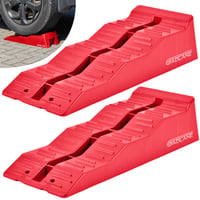 GADLANE klinovi za niveliranje za kamp-kućice i autodomove, set rampi za niveliranje na 3 razine, s protukliznim rebrima, nosivost 4,5 tone, 2 komada, crveni 1