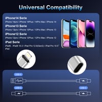 Adaptér Gaef USB-C na Lightning, 2 ks – Rýchle nabíjanie a prenos dát pre iPhone 14, 13, 12, 11, XS, XR, X, 7, 6, SE a iPad, nie je určené pre slúchadlá 7