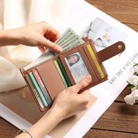 GAEKEAO női bőr pénztárca RFID védelemmel, kis méretű érmetartóval és kártyatartóval 7