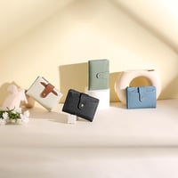 GAEKEAO női pénztárca RFID védelemmel, fekete, kártyatartó és érmetartó 6
