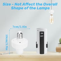 GAESHOW E27 Távirányítós Lámpatartó - Fehér Mennyezeti Foglalat Adapter 220V - Energiatakarékos Világítás Hálószobába, Modern Dizájn 2