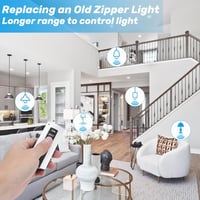 GAESHOW E27 Távirányítós Lámpatartó - Fehér Mennyezeti Foglalat Adapter 220V - Energiatakarékos Világítás Hálószobába, Modern Dizájn 3