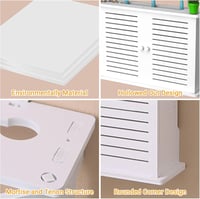 GAESHOW Fali Router Tároló Doboz WiFi Modem Rejtő Polc TV Kábel Elrejtő Szekrény Fehér Fali Konzol 2