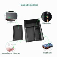 GAFAT Kia EV3 Earth GT Line 2025 2026 Odkladací box na stredovú konzolu, magnetická posuvná horná polica, multifunkčný organizér s protišmykovou podložkou 3