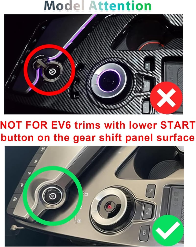 GAFAT Kia EV6 2022-2025 váltókarprotection matrica, belső dekoráció, karcolásálló